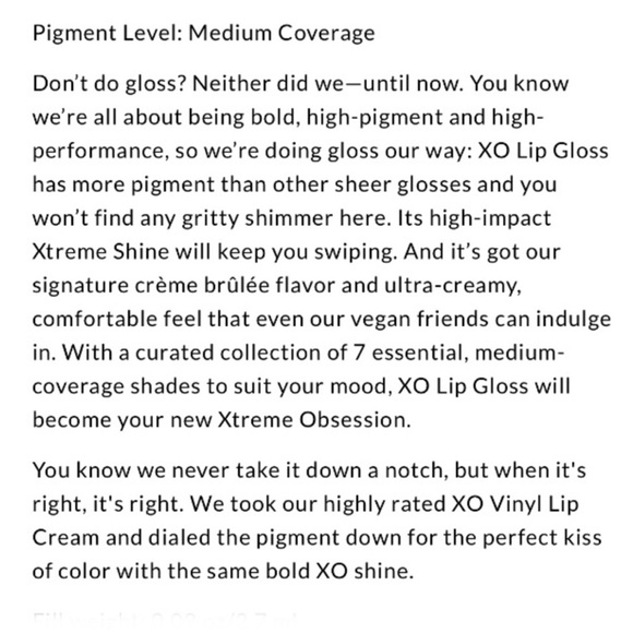 KVD Beauty XO Lip Gloss CAMELLIA 10 - Picture 9 of 9